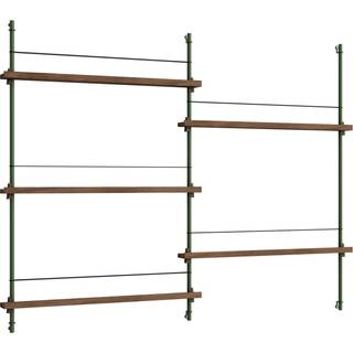 Moebe Magazine Shelving MS.115.2 Røget Eg/Pine Green