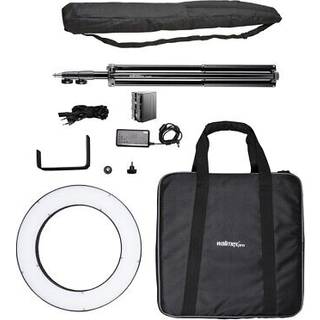 Walimex pro LED Ringleuchte 380 Bi Color Set inkl. Lampenstativ und Akku