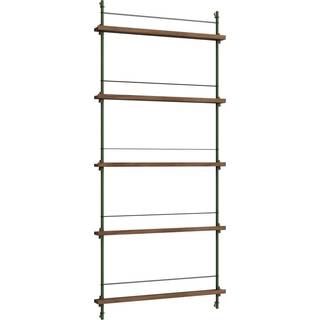 Moebe Magazine Shelving MS.180.1 Røget Eg/Pine Green