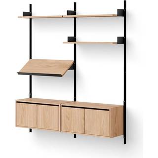 New Works Living Shelf Reol Med Døre Lav Eg/Sort
