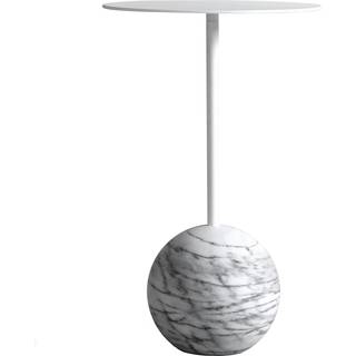 Friends & Founders Knockout Sidebord Ø35 Cm t - Sofabord Aluminium Hvid - 2044-01