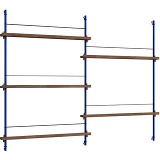 Moebe Magazine Shelving MS.115.2 Røget Eg/Deep Blue