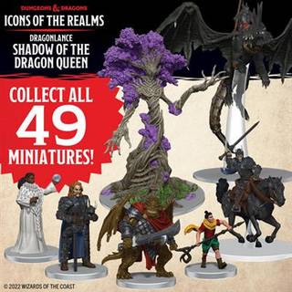 DnD - Dragonlance Shadow of the Dragon Queen (6 stk alm og 1 super booster) - Icons of the Realms DnD Figurer