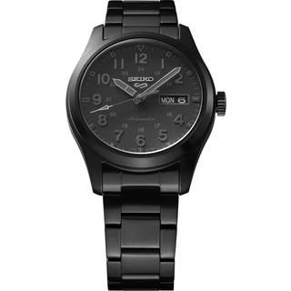 Seiko 5 Sports Field Military 'Stealth' Automatic Black Dial Black PVD Men's Watch SRPJ09K1