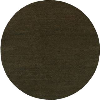 Louise Roe Found 05 Tæppe Ø220 Cm Moss Green - Uldtæpper Uld Mosgrøn - 10210-8-13