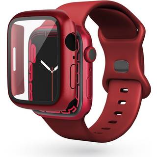 Epico Apple Watch 4/5/6/SE (44mm) Plastik Cover m. Indbygget Skærmbeskyttelse - Rød