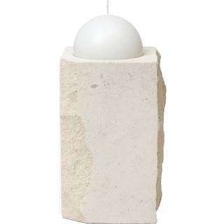 Louise Roe Candle Light Stearic Ø8 Cm - Lysestager Stearin Hvid - 10231-1-1