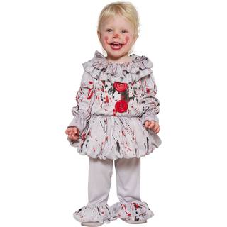 Crazy clown baby kostume