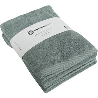Badehåndklæder - 2 stk. - 70x140 cm - Støvet grøn - 100% Bomuld - Håndklædepakke fra Nordisk tekstil