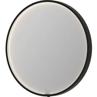 Sanibell INK SP24 LED spejl Ø60 børstet metal sort aluramme