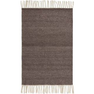 Formgatan Fringe Tæppe 140x200 Cm Muldvarpefarvet - Ensfarvede tæpper Genanvendt Pet Mole - FG 8002