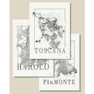 3 stk. vinplakater - Det italienske sæt (50x70cm)
