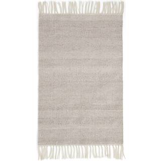 Formgatan Fringe Tæppe 200x300 Cm Ivory - Ensfarvede tæpper Genanvendt Pet Elfenben - FG 8203