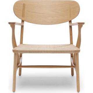 CH24 Wishbone-stol i træ med vævet'sædeoverflade