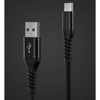 Linocell Kevlar 1 m USB-C Sort