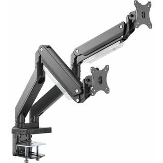 MaxMount Skærmstativ Heavy-Duty Aluminium - USB 3.0-Hub - 2 Skærmar