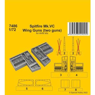 Spitfire Mk.VC Wing Guns (two guns) / for Airfix kit