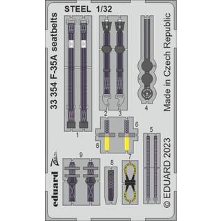 F-35A seatbelts STEEL 1/32 TRUMPETER