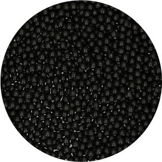 Skinnende Sorte Sukkerperler 4mm - 80g, FunCakes