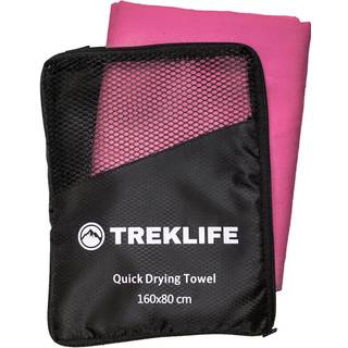 Hurtigtørrende microfiber håndklæde - 160x80 cm - Treklife - Pink
