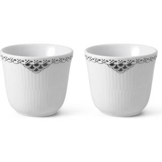 Royal Copenhagen Sort Riflet Blonde termokrus 26 cl 2 stk.
