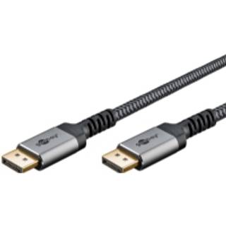 Goobay DisplayPort 1.4 kabel 4K/60HZ 1m stofbeklædt
