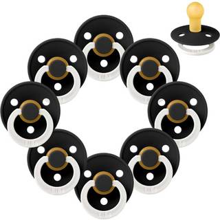 BIBS Rund Colour Sut - Sampak - 8 stk. - Str. 1 - GLOW - Black
