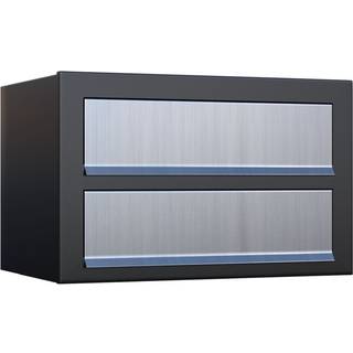 Bravios Cube For Two postkasseanlæg, rustfrit indkast, sort