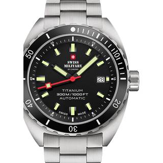 Swiss Military SMA34100.01 Diver Titanium Automatik Herrenuhr 42mm 30ATM