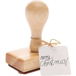 Stempel Merry Christmas 7x4cm - Braun
