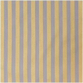Stoff Streifen grau-gold 50x140cm - Grau, Gold