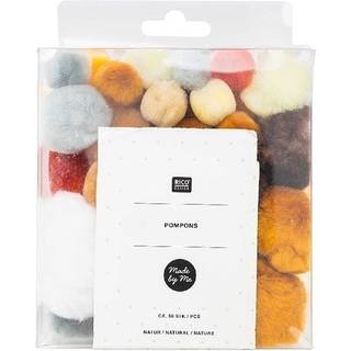 Pompons ca. 50 Stück - Natur