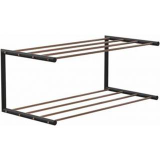 Skohylde - 2 hylder, 62 cm, Farve Polerad koppar / Svart, Tillbehör Exkl. fötter