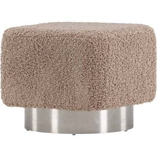 Venture Design Newton puf Silver/brun 45 x 45 cm