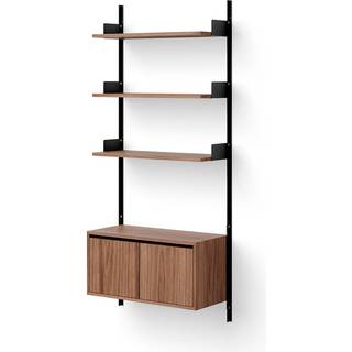 New Works Wall Shelf 1900 Reol Med Døre Lav Valnød