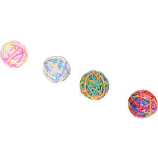 Kattelegetøj bomuldsbold ass farver