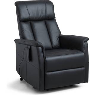 Lucas recliner Læder, sort læder