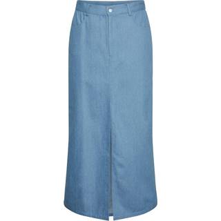 PIECES dame nederdel PCASTA - Light Blue Denim - XS