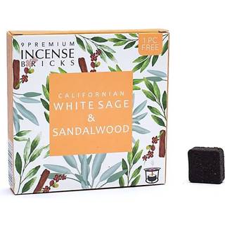 Aromafume Røgelsesterninger m. Hvid salvie og Sandeltræ - 9 stk.