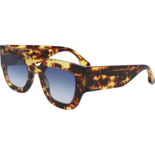 Victoria Beckham Kvinde VB606S 221 Solbriller Acetat Havana Blå Firkantet Normal Fotokromatisk