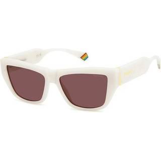 Polaroid Kvinde PLD 6210/S/X VK6/KL Solbriller Plast Hvid Violet Cat Eye Polariseret
