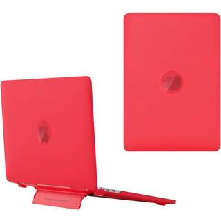 Macbook Pro 13 (2016-2022) Plastik Cover m. Ståfunktion - Frosted Rød