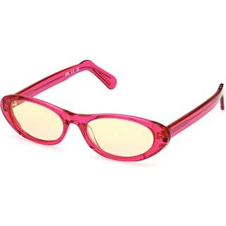 GCDS Unisex GD0021 75Z Solbriller Acetat Fuchsia Grøn Cat Eye Spejlet Skygge