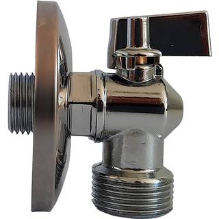 Vinkelventil 1/2" x 3/4" med kontraventil krom