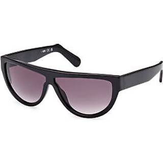 GCDS Unisex GD0025 01B Solbriller Acetat Sort klar Grå Geometrisk Normal Skygge