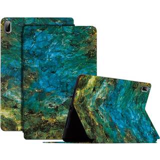 Lenovo Pad Plus Tri-Fold Flip Cover - Marmor - Blå