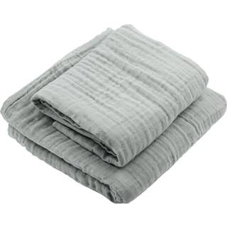 The Organic Company Fine Gavesæt 2-pak - Håndklæder & Badelagner Økologisk Bomuld Dusty Mint - 1183-410