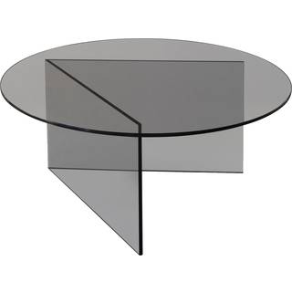 Friends & Founders Pond Sofabord Ø80 Cm - Sofabord Glas Grey Smoke - 2091-03