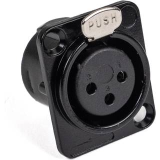 Perfex XLR Hun Chassis Stik (Sort)