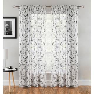 Enhanced Living Enhanced Living Black Willow Pair Of Voile Panels